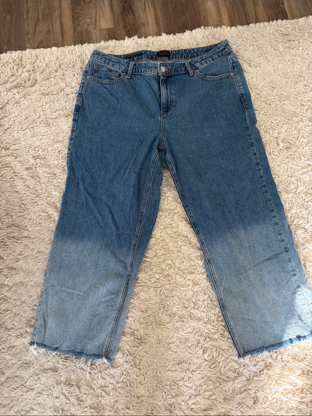 Talbots Two-Tone Blue Straight-Leg Jeans